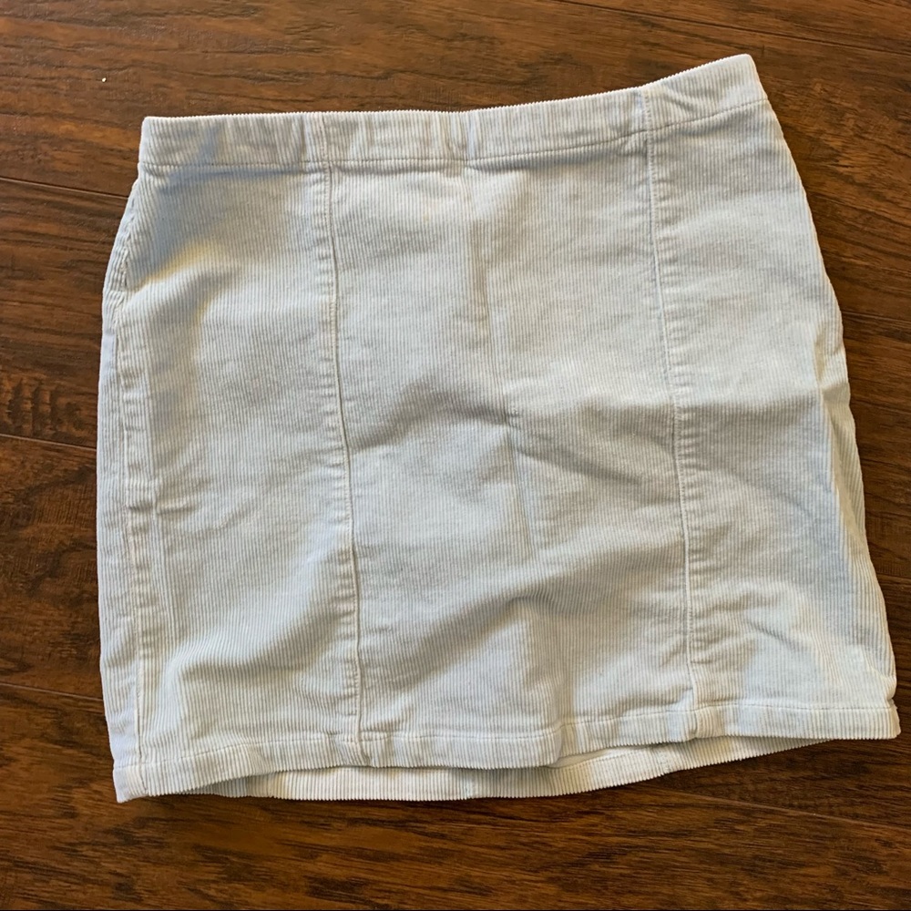 Baby Blue Corduroy Skirt